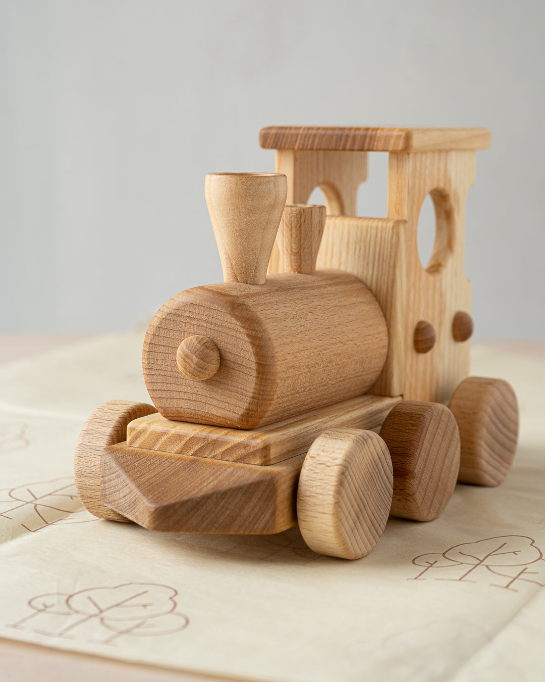 Classic Train and Wooden Building Blocks