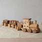 Classic Train and Wooden Building Blocks