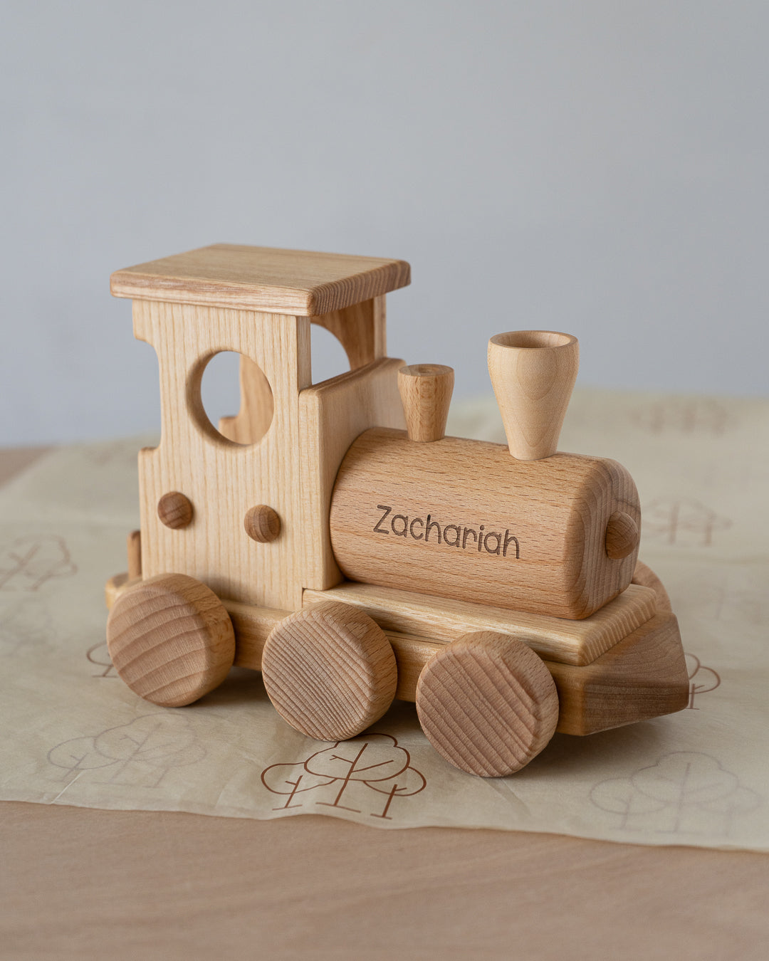 Classic Train and Wooden Building Blocks
