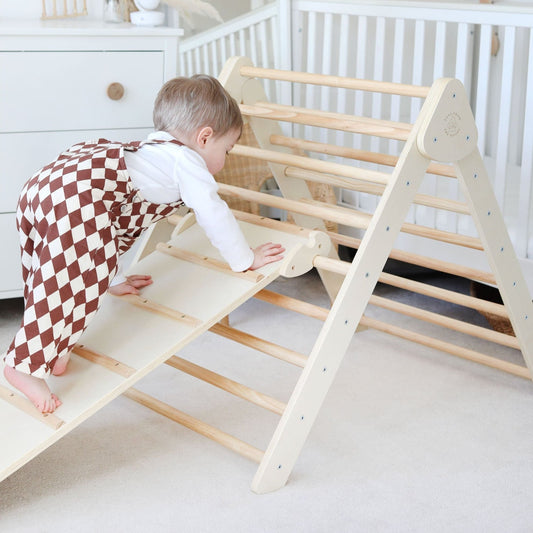 Montessori Furniture Indoor Foldable Climbing Triangle and Slide