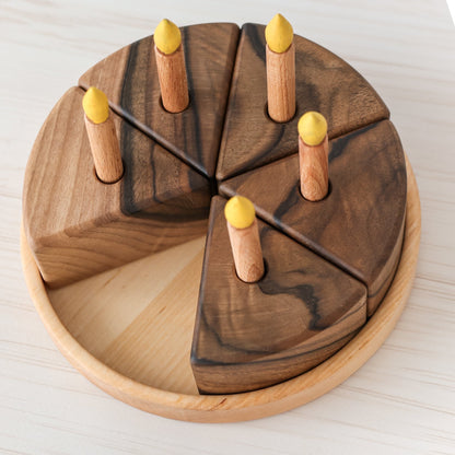 Wooden Birthday / Celebration Cake, Play Food Cake