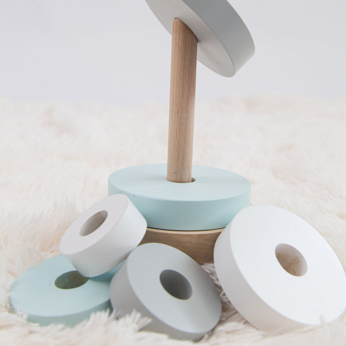 Perfectly Imperfect Blue Wooden Peg Board