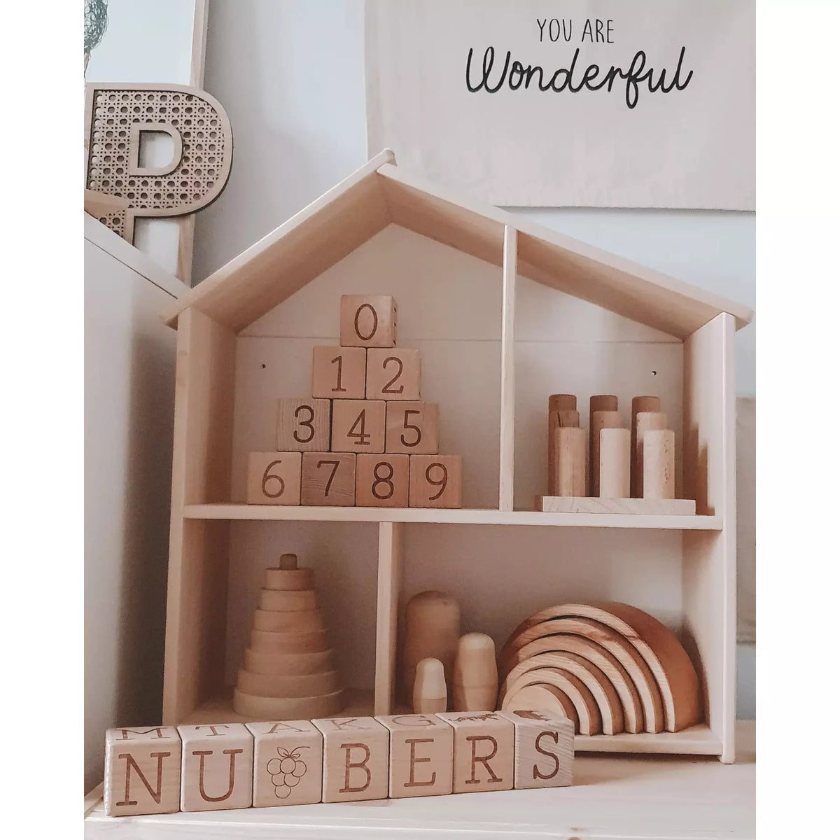 Perfectly Imperfect Blue Wooden Peg Board